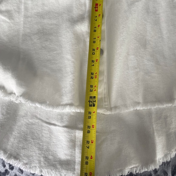 White and Turquoise Check Denim Top Jacket. Sm. Runs big - Picture 7 of 8